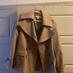 New York & Company tan wool coat small